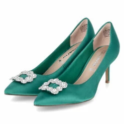 Tamaris Pumps - Green Satin