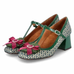 Chie Mihara T-Steg-Pumps VOLETE - Petrol Green