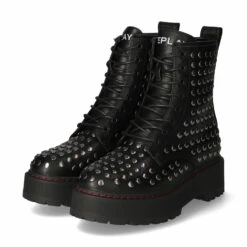 Replay Combat Boots DOC RIVET - Black