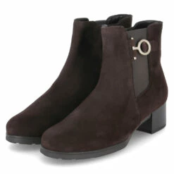 Gabor Chelsea Boots - Chocolate (gold)