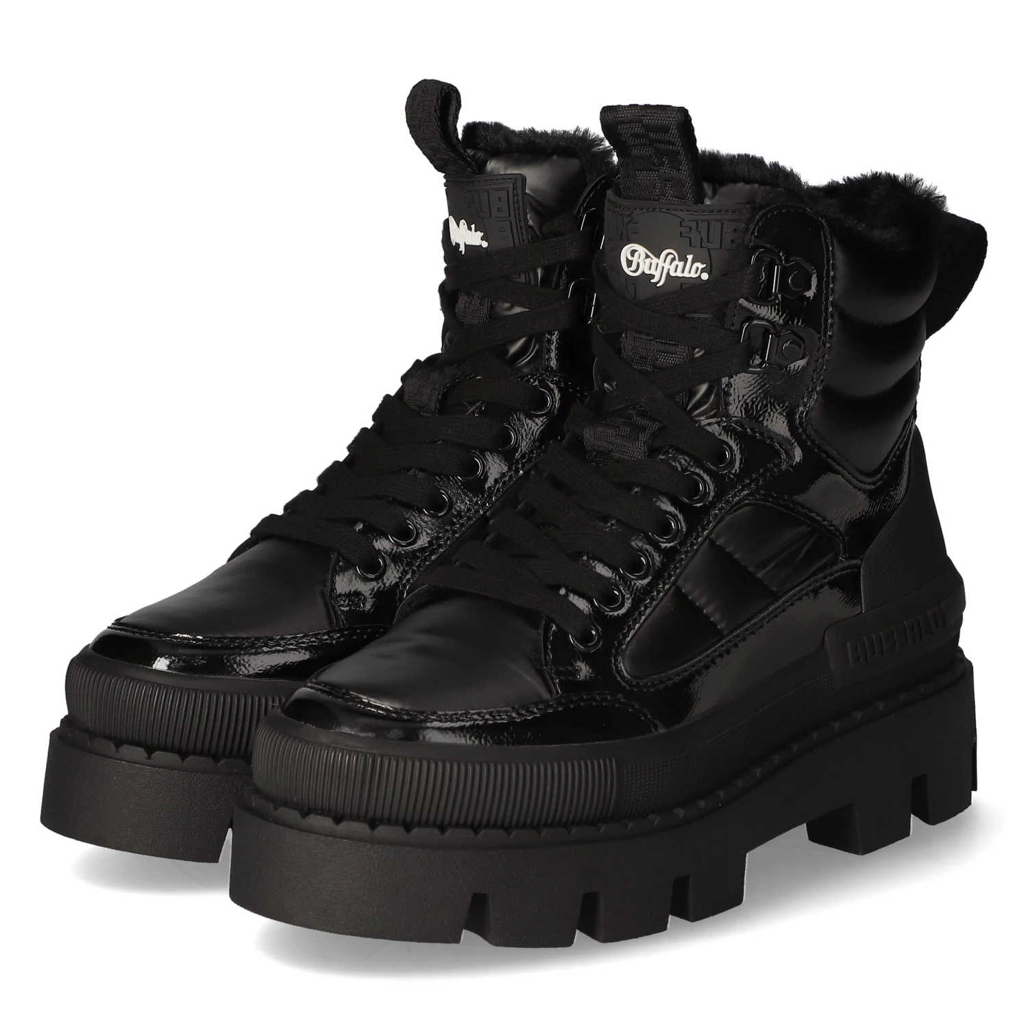 Buffalo Combat Boots RAVEN SNOW - Black 3 Buffalo Combat Boots RAVEN SNOW - Black