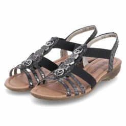 Remonte Sandalen REPTILE 1 - Schwarz Kombi