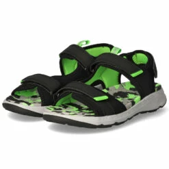 Superfit Sandalen CRISS CROSS - Schwarz/hellgrün